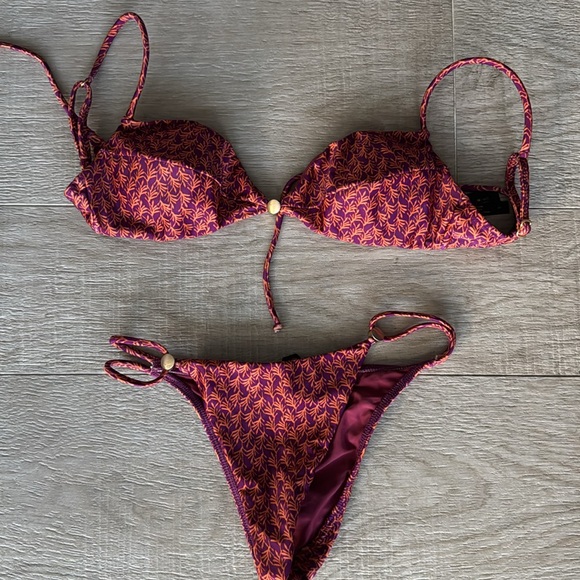 NWOT Vix swim Maroon Bikini Set - Picture 4 of 10